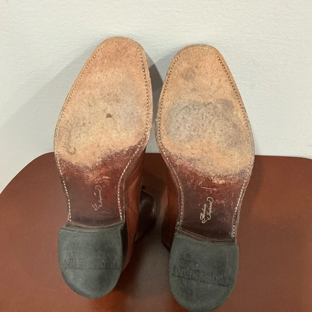 Vintage Florsheim Imperial Men's 9E Brown Leather Monk Strap Ankle Boots USA